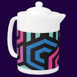 Geometrisch hexagon patroon theepot<br><div class="desc">Ik bied meer contrast en thema aan in dit ontwerp voor verkoop en ook de kwaliteit, unieke kleuren en kwalitatief hoogwaardig gedrukt afbeelding, zodat we kunnen garanderen dat het goed zal zijn, want ik ben overtuigd van klanttevredenheid en gepassioneerd over innovatie en kwaliteit. De verschillende soorten unieke design die jullie...</div>