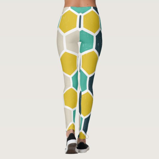Geometrisch hexagonaal leggings (Achterkant)