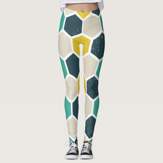 geometrisch hexagonal leggings (Voorkant)