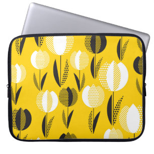 Geometrisch Holland Tulip Bloempatroon Laptop Sleeve