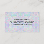 Geometrisch holografisch ontwerp | Make-upborstels Visitekaartje (Achterkant)