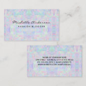 geometrisch holografisch ontwerp visitekaartje (Voorkant / Achterkant)