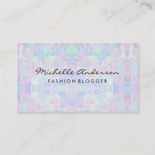 geometrisch holografisch ontwerp visitekaartje (Voorkant)
