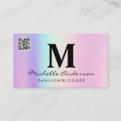 geometrisch holografisch | QR-code Visitekaartje (Voorkant)