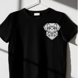 geometrisch hondenontwerp t-shirt
