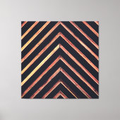 Geometrisch hout: abstract chevronpatroon canvas afdruk (Voorkant)