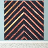 Geometrisch hout: abstract chevronpatroon canvas afdruk (Insitu (Houten vloer))