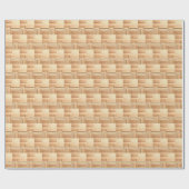 Geometrisch hout op zandontwerp cadeaupapier (Vlak)