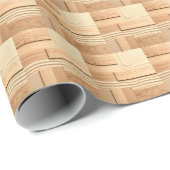 Geometrisch hout op zandontwerp cadeaupapier (Rol Hoek)