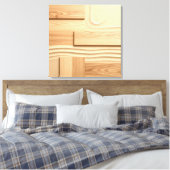 Geometrisch hout op zandontwerp canvas afdruk (Insitu (Slaapkamer))