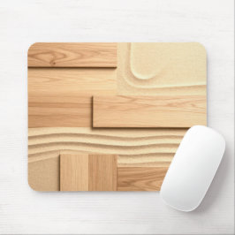 Geometrisch hout op zandontwerp muismat
