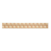 Geometrisch hout op zandontwerp satijnen lint (Voorkant)