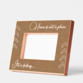 Geometrisch Huis Verwarmend Gegraveerd Houten Fram (Links)