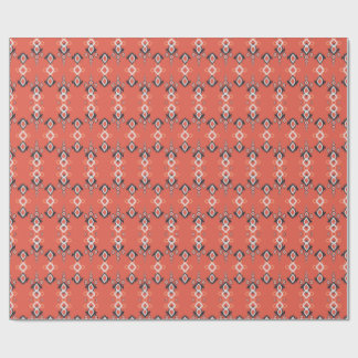 Geometrisch Ikkat-patroon cadeaupapier