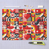 Geometrisch in kleur tissuepapier (Craft)