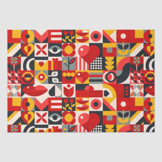 Geometrisch in kleur tissuepapier (Voorkant)