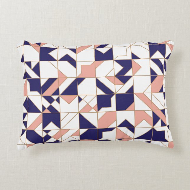 Geometrisch ingewikkeld,  modern, naadloos onderde accent kussen (Voorkant)