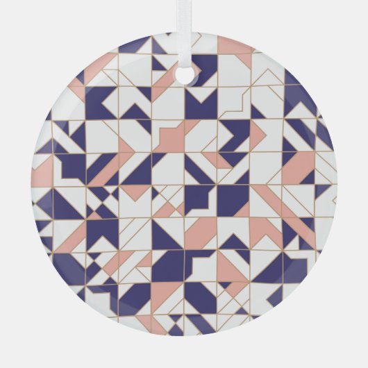 Geometrisch ingewikkeld,  modern, naadloos onderde glas ornament (Voorkant)