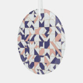 Geometrisch ingewikkeld,  modern, naadloos onderde glas ornament (Voorkant links)