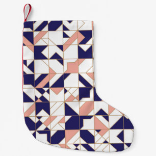 Geometrisch ingewikkeld, modern, naadloos onderde kleine kerstsok