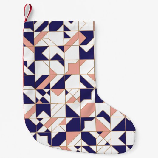 Geometrisch ingewikkeld,  modern, naadloos onderde kleine kerstsok (Voorkant)