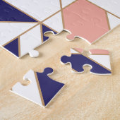 Geometrisch ingewikkeld,  modern, naadloos onderde legpuzzel (Zijkant)