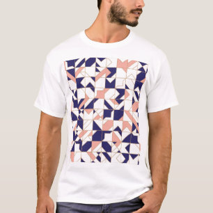 Geometrisch ingewikkeld, modern, naadloos onderde t-shirt