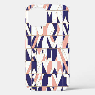 Geometrisch ingewikkeld, vintage modern, naadloos iPhone 12 hoesje