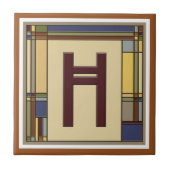 Geometrisch Initiaal H Tegeltje (Voorkant)