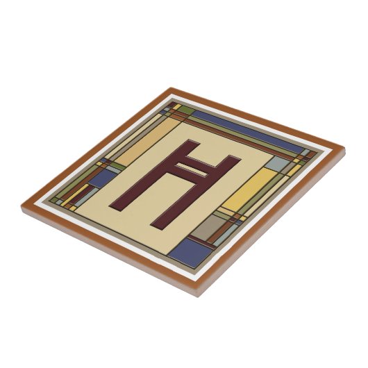 Geometrisch Initiaal H Tegeltje (Zijkant)