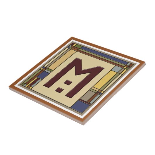 Geometrisch Initiaal M Tegeltje (Zijkant)