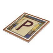 Geometrisch Initiaal P Tegeltje (Zijkant)