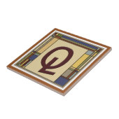 Geometrisch Initiaal Q Tegeltje (Zijkant)