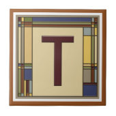 Geometrisch Initiaal T Tegeltje (Voorkant)