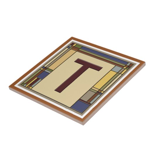 Geometrisch Initiaal T Tegeltje (Zijkant)