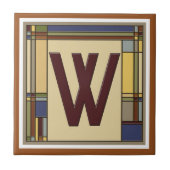 Geometrisch Initiaal W Tegeltje (Voorkant)