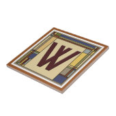 Geometrisch Initiaal W Tegeltje (Zijkant)