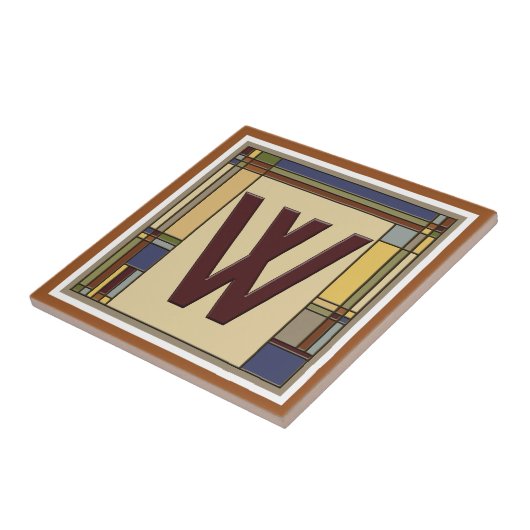 Geometrisch Initiaal W Tegeltje (Zijkant)