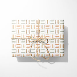 Geometrisch Inpakpapier Neutraal Boho Lijnen