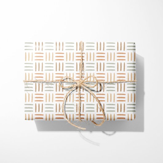 Geometrisch Inpakpapier Neutraal Boho Lijnen