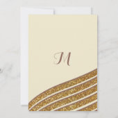 Geometrisch ivoor bruin goudglitter Afstuderen Kaart (Achterkant)