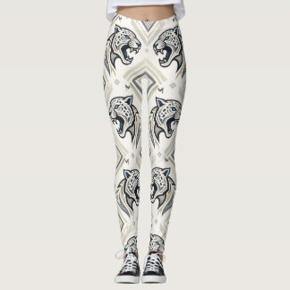 Geometrisch Jaguarpatroon – Tribale Streetwear Leg Leggings