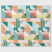 Geometrisch Jumble Patroon Cadeaupapier (Vlak)