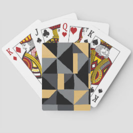 Geometrisch kaartspel/pokerspel - Zwart en Goud Pokerkaarten