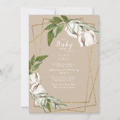 Geometrisch katoenhoudend Baby shower Kaart (Voorkant)