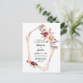 Geometrisch Kepperforatie Briefkaart uitnodigen (Staand voorkant)