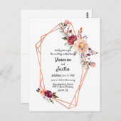 Geometrisch Kepperforatie Briefkaart uitnodigen (Voorkant / Achterkant)