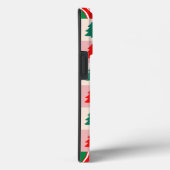 Geometrisch kerstboompatroon | Minimaal rood groen Case-Mate iPhone Case (Achterkant / Rechts)
