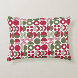 Geometrisch kerstfeest modern accent kussen