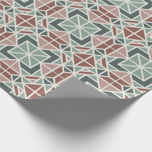 Geometrisch kerstpapier cadeaupapier (Hoek)